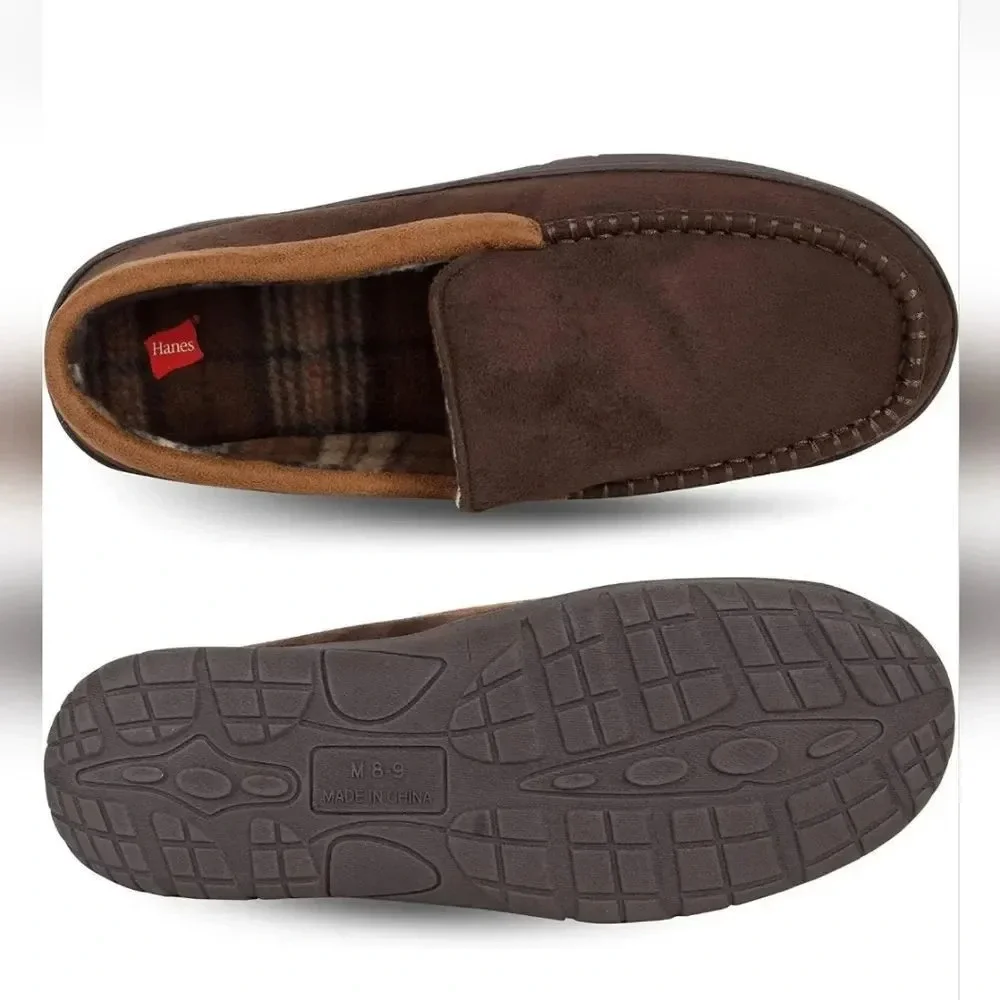 Hanes ComfortSoft Knit Venetian Indoor/Outdoor Moccasin Slipper youth small